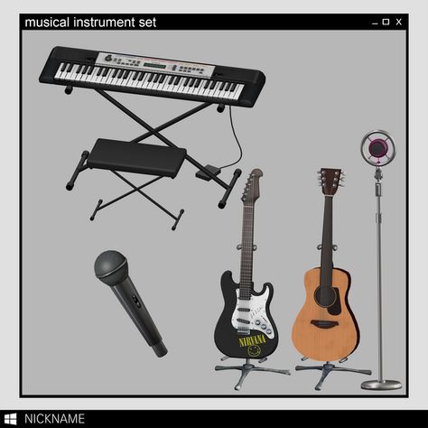 musical instrument set | give me a nickname on Patreon Give Me A Nickname, Sims 4 Cheats, Sims Packs, Sims 4 Bedroom, The Sims 4 Packs, Sims 4 Game Mods, Sims 4 Expansions, Sims 4 Cc Folder, Sims 4 Gameplay