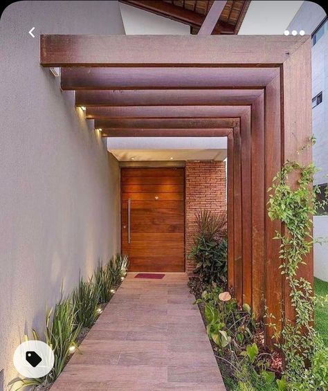 Modern Exterior House Designs, Entrance Design, Modern House Exterior Colors, Dream House Exterior, Modern Exterior, Facade House, House Entrance, Modern House Exterior, House Designs Exterior