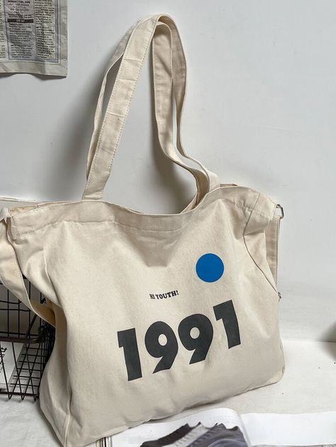 Free Returns ✓ Free Shipping On Orders $49+ ✓. Men Letter Graphic Shopper Bag- Men Tote Bags at SHEIN. Men’s Tote Bag, Shopper Bag Outfit, Bag Print Design, Shopper Bag Design, Tote Bag Graphic Design, Merch Design Ideas, Men Tote Bag, Tote Bag Men, Mens Tote Bag