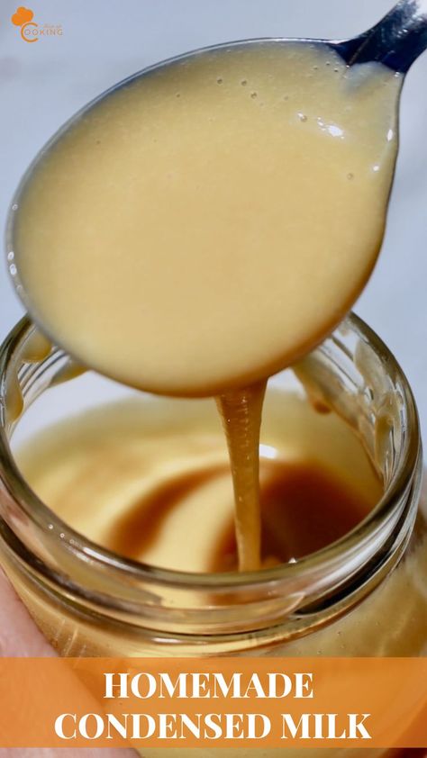 Condensed milk is a dairy product that has been used in many desserts and sweets. You can make condensed milk easily at home with only milk and sugar. Make Sweetened Condensed Milk, Evaporated Milk Substitute, Make Condensed Milk, Homemade Condensed Milk, Milk And Sugar, Marinate Meat, Butter Cheese, Fresh Milk, Cooking Ingredients