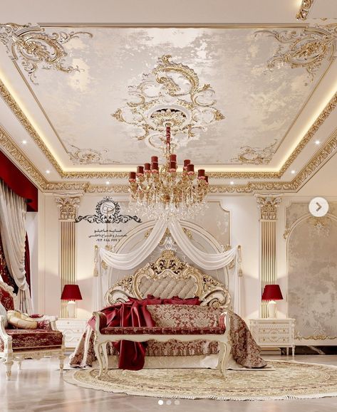 Royal Wardrobe Design, Princess Apartment, Royal Castles Interior, Royal Luxury Bedroom Design, Royal Bedroom Design, Castle House Design, Royal Room, Fancy Bedroom, Royal Bedroom