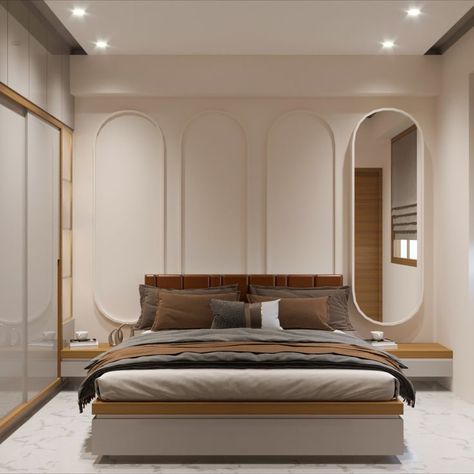 design for master bedroom veneer finish and pu finish and light themes Bedroom Design Indian, Indian Bedroom Design, Bad Room Design, Bedroom Interior Design Modern, Bed Back Design, Indian Bedroom, Bedroom Interior Design Luxury, Modern Bedroom Interior, Luxury Bedroom Design