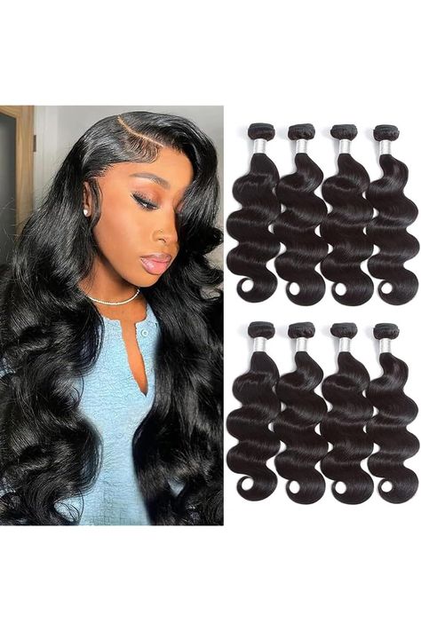 Beauty Princess Body Wave Human Hair 4 Bundles Double Weft 10A Brazilian Hair Bundles (16/18/20/22 Inch New, 4 Bundles) Wig Colors, Brazilian Hair Bundles, Human Hair Bundles, Brazilian Human Hair, Hairstyles Ideas, Hair Weave, Light Skin, Womens Wigs, Brazilian Hair