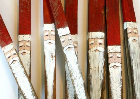 Painted Christmas Decorations, Paint Stick Crafts, Christmas Planter, Pot People, Christmas Planters, Birch Forest, Christmas Décor, Navidad Diy, Christmas Wood Crafts