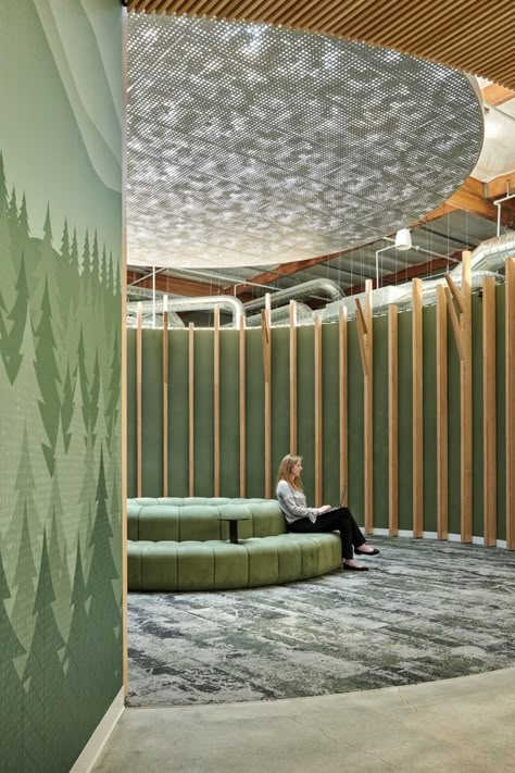 Glazed Brick Tiles, Organic Interior Design, Mountain View California, Design Studio Workspace, Modular Lounge, Architectural Lighting Design, Modern Office Interiors, Glazed Brick, Library Architecture