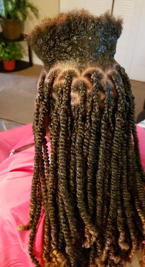 3/26/19 - Finished Katrina's hair!! #team natural #oval parts #Spring Twists #3 bundles of hair #color 1B/27 #water  #Argan Leave-in Conditioner #Shine n Jam #Argan Edge Control #I Am Blessed Hands Edge Control  #FB - HairstylesByNickcola  #IG - faithserenity2  #Youtube Channel - HairstylesbyNickcola  #Twitter - @HairByNikki915 Oval Parting Braids, Beautiful Black Hair, Leave In Conditioner, Crochet Braids, Festival Captain Hat, Black Hair, Hair Wrap, Captain Hat, Twist