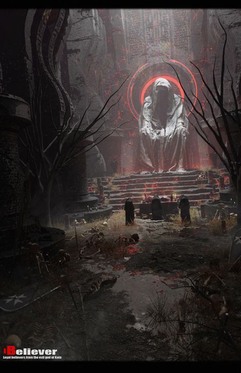 Dark Fantasy Environment Concept Art, Dark Fantasy Environment, Scary Environment, Underground Prison, Horror Landscape, Dark Dungeon, Horror Illustration, Dark Environment, Key Frame