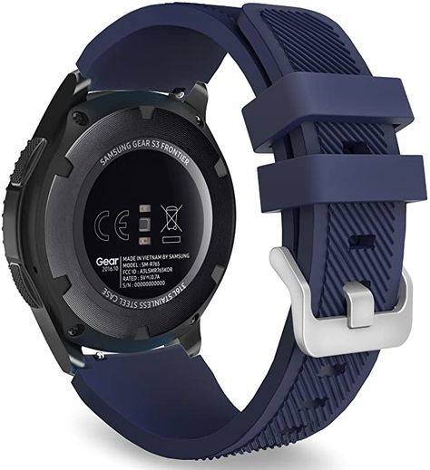 MoKo Band Compatible with Samsung Gear S3 Frontier/Classic/Galaxy Watch 46mm/Huawei Watch GT 46mm/Watch GT 2 46mm/Ticwatch pro/S2/E2, Silicone Sport Strap Fit 22mm Band, Midnight BLUE Trendy Bodysuits, Trendy Slippers, Samsung Gear S3 Frontier, Gear S3 Frontier, Trendy Purses, Trendy Heels, Trendy Watches, Trendy Backpacks, Trendy Boots