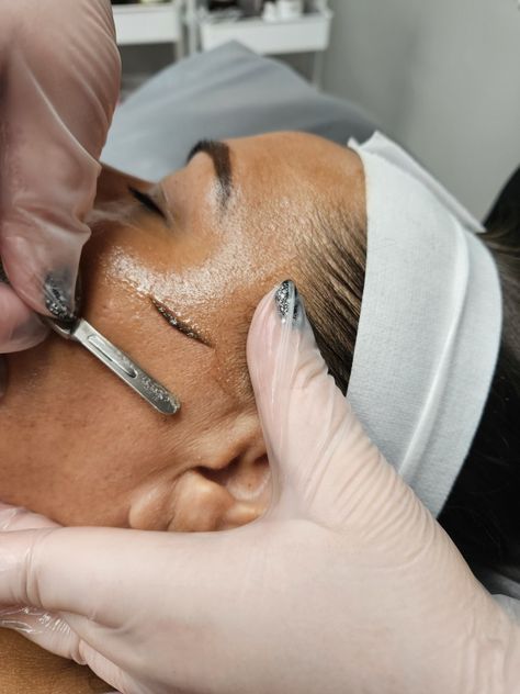 Dermaplaning gives your face the glow-up it needs and wants by removing dead skin cells and vellus hair that clog your pores and make your complexion dull. In doing so, it helps prevent fine lines and wrinkles, allows for better product penetration, and gives your skin a smooth texture. Are you ready to experience dermaplaning for yourself to get that radiant, picture-perfect complexion? 509-961-6555 #dermaplane #loveyourskin #barebliss #resultsdrivenskincare #yakima #beauty #dermaplaning Dermaplaning Aesthetic, Dermaplaning Before And After, Esthetics Instagram, Dermaplaning At Home, Dermaplaning Facial, Facial Pictures, Vellus Hair, Medical Aesthetician, Skin Care Pictures