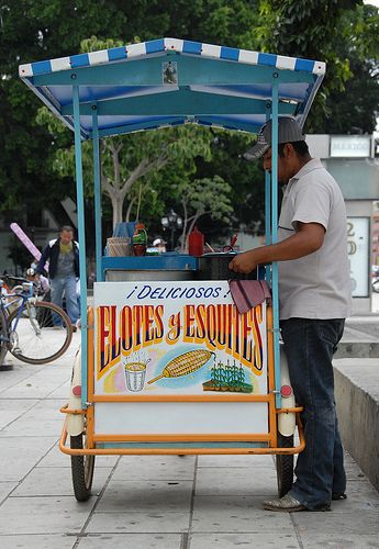 Beef Ball, Mexican Graphic Design, Corn Off The Cob, Corn Food, Taco Shop, Food Carts, Taco Stand, Food Cart Design, Asian Street Food