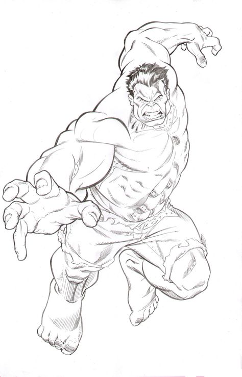 MCP Hulk pencils by BroHawk.deviantart.com on @deviantART Hulk Drawing, Thor Avengers, Hulk Sketch, Hulk Artwork, Avengers Drawings, Marvel Art Drawings, Cartoon Drawings Sketches, Avengers Coloring Pages, Avengers Coloring