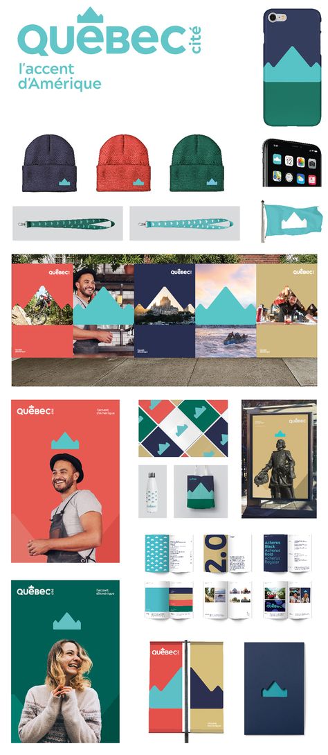 New Logo and Identity for Québec City Tourism by Cossette Community Brand Identity, City Branding Design, City Logos Branding, Tourism Branding, Branding Examples, Place Branding, Tourism Logo, Destination Branding, Visuell Identitet