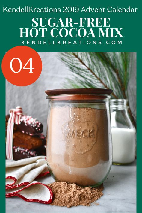 Sugar Free Hot Cocoa Mix Recipe, Sugar Free Hot Cocoa, Cocoa Mix Recipe, Sugar Free Hot Chocolate, Hot Cocoa Mix Recipe, Hot Chocolate Mix Recipe, Homemade Dry Mixes, Homemade Hot Chocolate Mix, Sugar Free Drinks