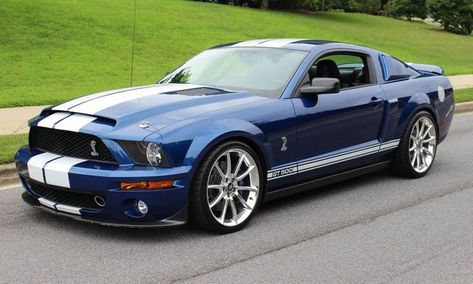 Mustang Shelby Cobra, Blue Mustang, Muscle Cars Mustang, Roadster Car, 2009 Ford Mustang, Mustang Gt500, Aesthetic Cool, Ford Mustang Car, Car Organization