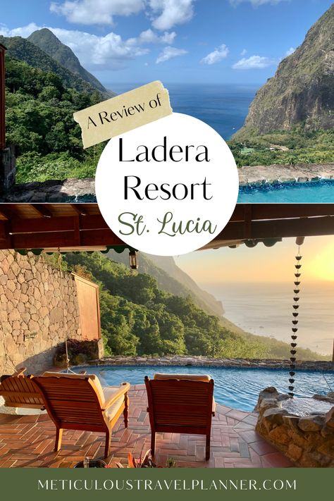 Ladera Resort in St. Lucia is one of the island's best hotels. Read my review to learn what to expect during your stay at this luxury hotel. Perfect for a honeymoon or anniversary trip, Ladera Resort is very romantic with views of the Pitons in every open air room. #StLucia #Carribbean #hotel #travel Coconut Bay Beach Resort St Lucia, Jade Mountain Resort St Lucia, St Lucia Vacation, Ladera Resort, St Lucia Hotels, St Lucia Resorts, Open Hotel, 2024 Travel, Wellness Resort