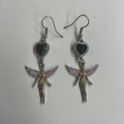 Nirvana Earrings, In Utero Tattoo, Nirvana Jewelry, Nirvana Angel, Curco Vein, Nirvana Tattoo, Nirvana In Utero, In Utero, Grunge Jewelry