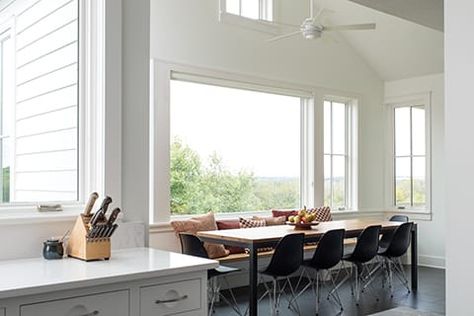 What you need to know about picture windows Big Windows Living Room, Over The Kitchen Sink, Single Hung Windows, Pella Windows, Modern Lake House, Picture Window, Double Hung Windows, Mediterranean Decor, Big Windows