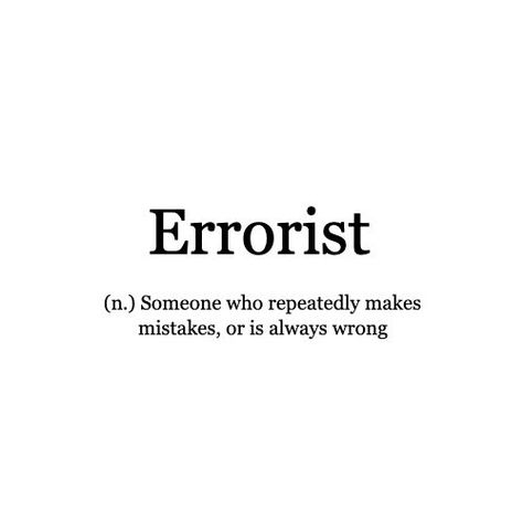 Word of the Day: Errorist If you've ever watched Parks and Recreation, you might recognise Jerry as an errorist! --------------------------------------------- We'd love to see how you might use any of our words of the day. Send us your thoughts; the most poetic, funniest or otherwise best will be featured on our feeds and (later this year) our magazine. . . . #WordoftheDay #mistakes #wrong #clumsy #vocabulary #parksandrec #learn #words #writerscommunity Best Words Ever, Elegant Words To Use, Clumsy Aesthetic, Smart Words And Meanings, Poetic Vocabulary, Funny Word Of The Day, Vocabulary Aesthetic, Clumsy Aesthetics, Big Words To Use Everyday