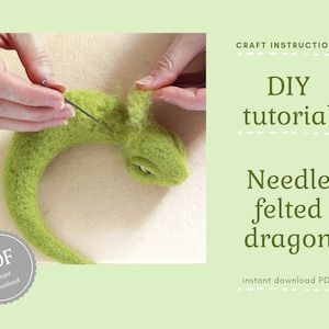 Felted Dragon, Dragon Tutorial, Diy Dragon, Forest Dragon, Felt Dragon, Game Of Thrones Gifts, Digital Tutorial, Felt Crafts Christmas, Needle Felting Tutorials