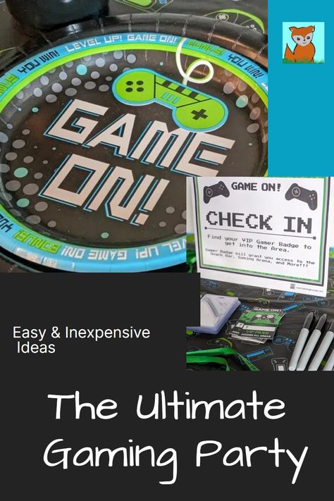 Calling all gamers! 🎮👾 Level up your next party with easy and inexpensive DIY gaming theme ideas 💡. Check out games 🎲, decorations 🎈, snacks 🍭, and fun activities! From treat-filled prize booths 🍿 to awesome group games 🕹, we've got you covered. Let the gaming party begin! 🎉🥳 Click here to check it out! Video Game Birthday Activities, Dollar Tree Gamer Party, Gamer Party Activities, Video Game Party Activities, Video Game Birthday Party Food, Video Game Party Games, Game On Birthday Party Ideas, Gaming Birthday Party Ideas Boys, Gamer Party Ideas Boys