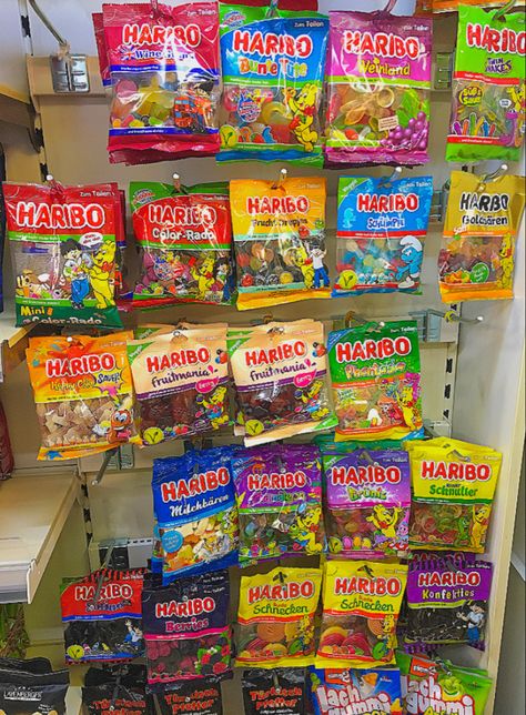 Harbin sweets packages in a store Haribo Jelibon Story, Gummy Sweets, Haribo Candy, Eating Food Funny, Road Trip Snacks, Candy Companies, Asian Snacks, Light Snacks, Gummy Bears