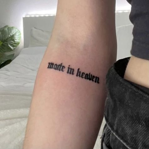 Edgy Word Tattoos, Gothic Text Tattoo, Sassy Tattoos, Words For Tattoos, Tattoos Above Knee, Above Knee Tattoo Words, Text Tattoo Arm, Over The Knee Tattoo Words, Above The Knee Tattoo Quote