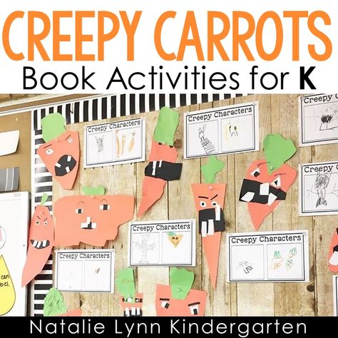 Creepy Carrots Activities Kindergarten, Creepy Carrots Craft, Creepy Carrots Activities, Carrots Craft, Halloween Read Alouds, Creepy Carrots, Kindergarten October, Teaching Digraphs, Reading Crafts