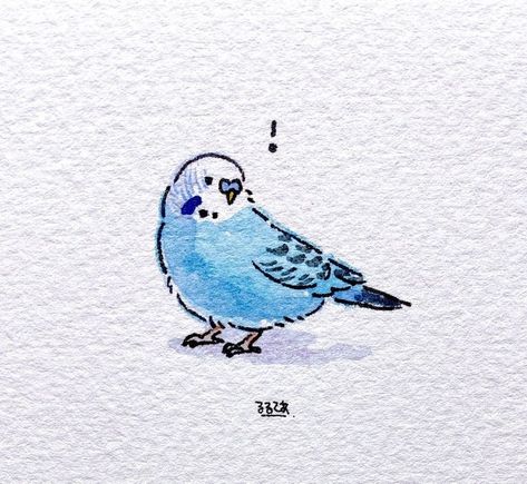 Cute Doodles Drawings, Arte Sketchbook, Cute Doodle Art, Mini Drawings, Dessin Adorable, Cute Easy Drawings, Bird Drawings, Cute Little Drawings, Art Inspiration Painting