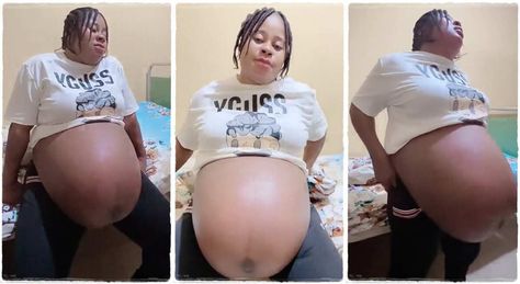 An expectant mother has posted a video showing off her impressively big baby bump. The pregnancy is so large that people are wondering if she would have triplets. Pregnant With Triplets Belly, Pregnant Belly Huge, Twin Pregnancy Belly, Triplets Pregnancy, Big Pregnant, Pregnancy Videos, Mother Daughter Fashion, Pregnant Lady, Triplet Babies