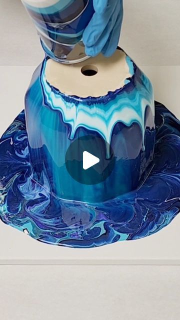 Mixed Media Girl on Instagram: "#acrylicpour plant pot! #mixedmediagirl" Summer Happy, Paint Pouring, Pour Painting, Clay Pots, Acrylic Pouring, Plant Pot, Epoxy Resin, Potted Plants, Mixed Media