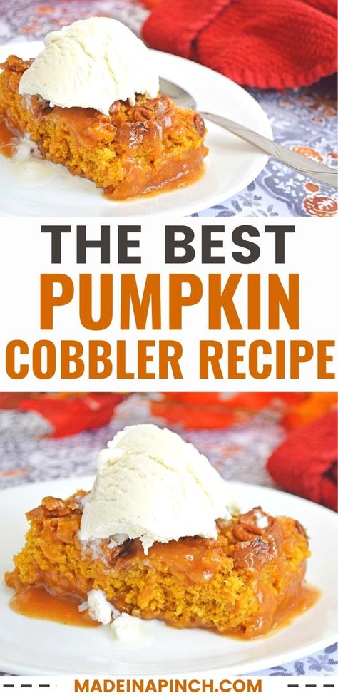 Easy Pumpkin Cobbler, Candles Pumpkin, Pumpkin Cobbler, Pumpkin French Toast, Pumpkin Pudding, Pumpkin Pie Mix, Pumpkin Pie Bars, Cobbler Recipe, Pumpkin Recipes Dessert