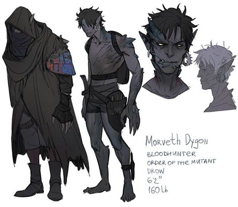 @viciousmongrel on Instagram: “Made myself a hot drow boi. He's kinda work in progress, and a mess, obviously, and probably stinks. #dnd #bloodhunter #oc #drow” Blood Hunter, Dnd Art, Dungeons And Dragons Homebrew, Creature Concept, Character Designs, Character Creation, Dnd Characters, Fantasy Artwork, Dark Fantasy Art