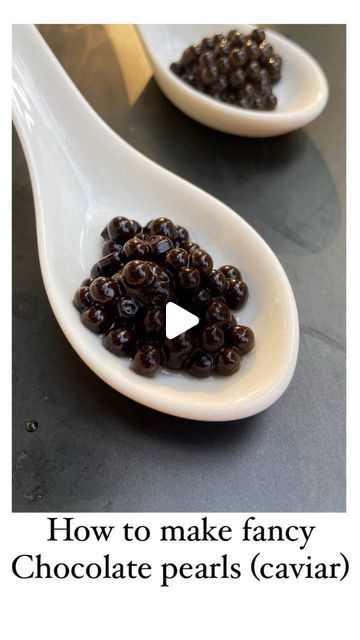 How To Make Caviar, Chocolate Caviar, Desserts Fancy, Fancy Chocolate, Recipe Developer, Caviar Recipes, Chocolate Garnishes, Chocolate Pearls, Buzzfeed Tasty