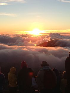 Haleakala sunrise, Maui. I agree with Mark Twain, who said of this experience, "...the sublimest spectacle I ever saw." Maui Sunrise Haleakala, Aesthetic Pov, Hawaii Mountains, Haleakala Sunrise, I Love Earth, The Unhoneymooners, Hawaii Pics, Wild Gardens, Climb Every Mountain