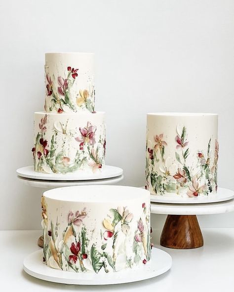 Wedding Cakes One Tier, 1 Tier Wedding Cakes, Enchanted Wedding, Fall Cakes, Cake Decorating Designs, Buttercream Flowers, Gorgeous Wedding Cake, Wedding Cakes With Flowers, Breakfast Cake