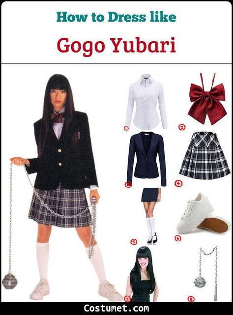 Gogo Yubari (Kill Bill) Costume for Cosplay & Halloween 2021 Gogo Yubari From Kill Bill, Chiaki Kuriyama Kill Bill, Go Go Yubari Costume, Gogo Costume Kill Bill, Kill Bill Gogo Yubari Costume, Gigi Yubari, Gogo Yubari Makeup, The Bride Kill Bill Costume, Gogo Yubari Cosplay