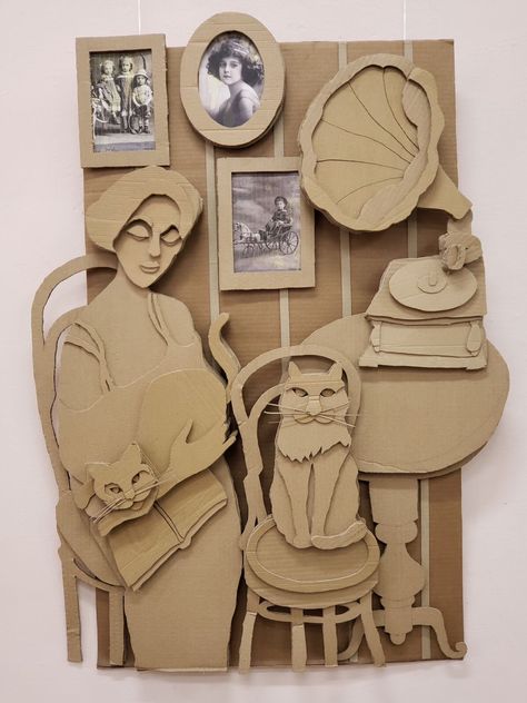 Cardboard Art Projects, Cardboard Relief, Cardboard Art Sculpture, Art Is Life, 3d Art Projects, Diy Paper Flowers, High School Art Lessons, High School Art Projects, Paper Art Sculpture