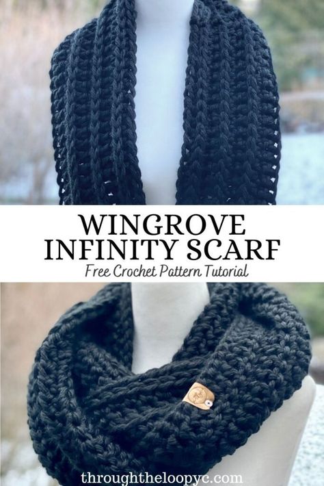 Easy Crochet Infinity Scarf, Crochet Infinity Scarf Free Pattern, Crochet Infinity Scarf Pattern, Crochet Cowl Free Pattern, Infinity Scarf Pattern, Crochet Cowl Pattern, Crochet Scarf Pattern Free, Yarn Craft, Crochet Infinity Scarf