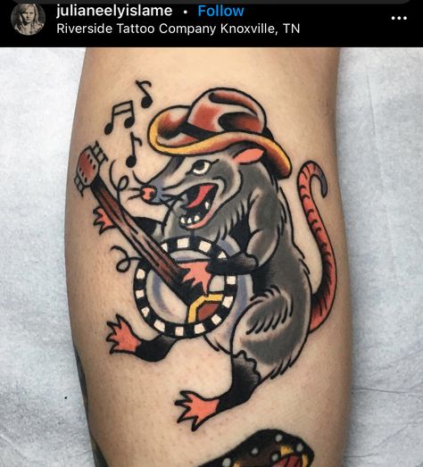 West Tattoo, Traditional Tattoo Animals, American Traditional Sleeve, Rat Tattoo, Traditional Tattoo Old School, Cowboy Tattoos, Traditional Style Tattoo, Traditional Sleeve, Western Tattoos