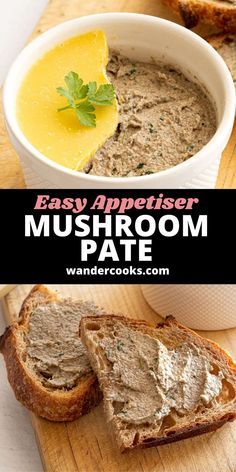 An impressively easy appetiser you can make ahead of time. Naturally vegetarian, this Mushroom Pate is super creamy thanks to the brie cheese and walnuts! Mushroom Walnut Pate, Easy Pate Recipe, Make Ahead Vegetarian Appetizers, Vegetarian Pate Recipe, Easy Canapes Make Ahead, Dried Mushroom Recipes, Mushroom Pate Recipe, Vegetarian Pate, Vegetarian Canapes