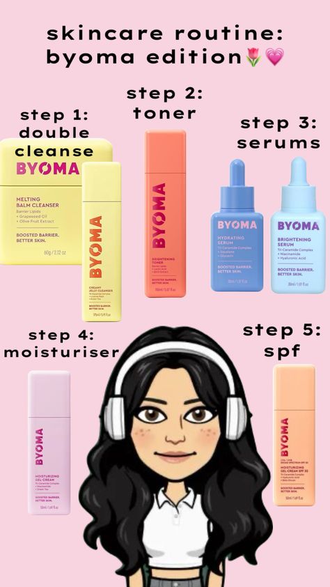 byoma routine!! #skincare #preppy #byoma #beauty #fyp #beauty Byoma Skincare Routine, Byoma Skincare, Dream Skincare, Skincare Preppy, Aesthetic Positive, Preppy Things, Skin Care Routine Order, Routine Skincare, Best Skincare Products