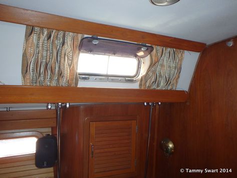 Boat Curtains Diy, Boat Curtains, Boat Blinds, Curtain Pelmet, Simple Boat, Floating Boat, Make A Boat, Diy Boat, Salt And Light