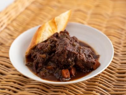 Red Wine-Braised Short Ribs Recipe | Ina Garten | Food Network Red Wine Braised Short Ribs Food Network, Red Wine Braised Short Ribs Ina Garten, Ina Garten Braised Short Ribs, Ina Garten Short Ribs Recipe, Ina Garten Short Ribs, Wine Braised Short Ribs, Braised Short Ribs Recipe, Canning Crushed Tomatoes, Short Ribs Recipe