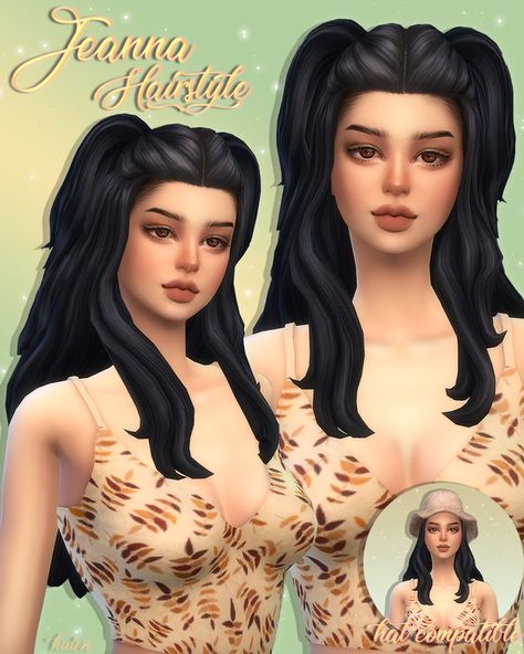 Sims 4 Cc Goth, Sims 4 Challenges, Double Ponytail, Pelo Sims, Goth Hair, Sims 4 Mm Cc, Casas The Sims 4, Sims 4 Characters, Sims 4 Mm