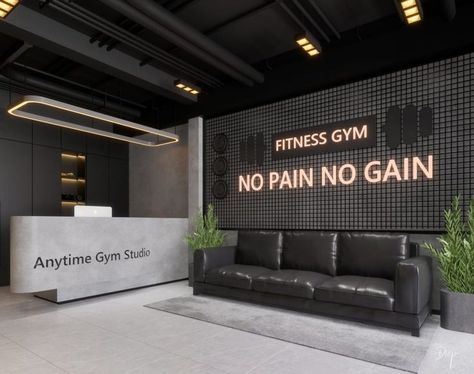 Fitness Boutique Interior Design, Modern Gym Interior Design, Boutique Gym Design, Gym Decorating Ideas, Fitness Design Gym, Gym Architecture, Commercial Gym Design, Mini Home Gym, Fitness Center Design