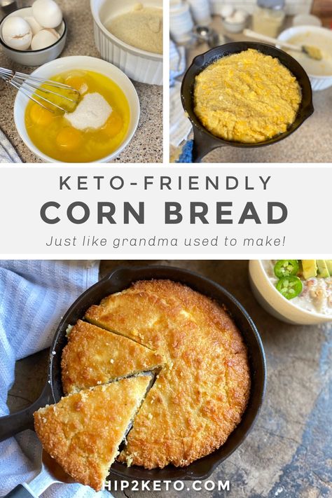 Keto Corn Muffins, Thm Cornbread Recipe, Easy Keto Cornbread Recipe, Thm Cornbread, Keto Main Dish Recipes, Low Carb Cornbread Recipe, Keto Cornbread Recipe, Thm Bread, Cookbook Library