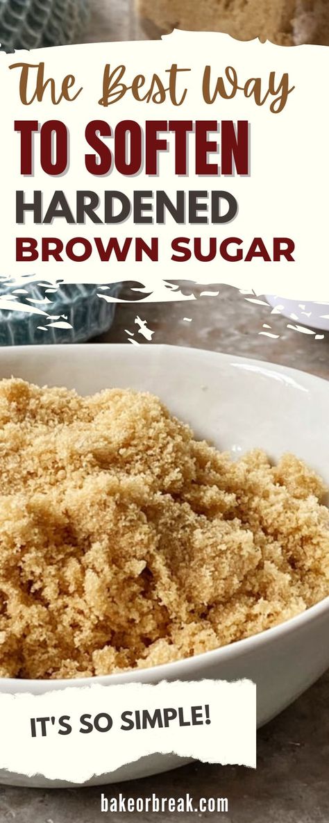 Hard Brown Sugar, Soften Brown Sugar, Make Brown Sugar, Bake Something, Baking Projects, Dark Brown Sugar, Culinary Techniques, Baking Basics, How To Make Brown