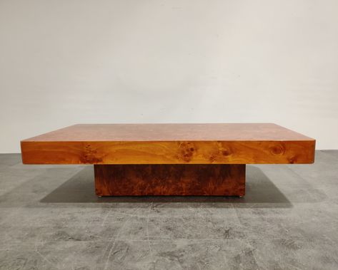 For sale: Vintage burl wooden coffee table, 1970s | #vntg #vintage Burl Wood Coffee Table, Burl Coffee Table, Burled Wood Table, Country Coffee Table, 1970s Furniture, Burled Wood Coffee Table, Wood Coffee Table Rustic, 70s Home, Mid Century Coffee Table