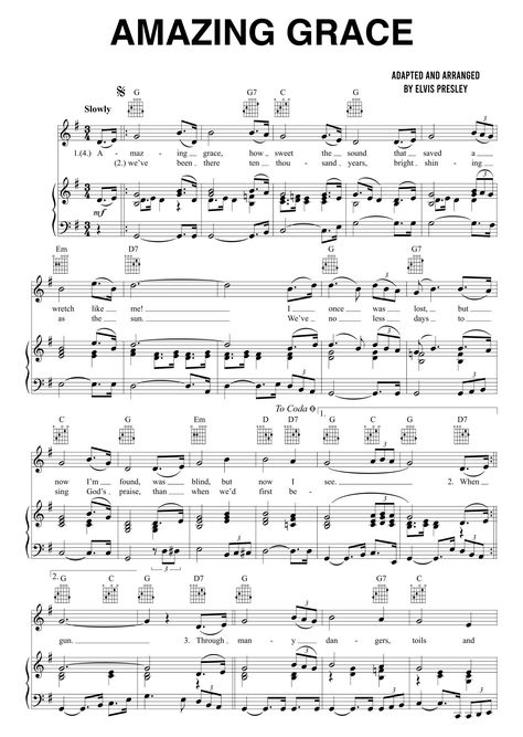 Elvis Presley Amazing Grace Sheet Music In G Major Country Music Sheet Music, Amazing Grace Sheet Music Printable Free, Contemporary Christian Piano Sheet Music, Free Printable Hymns Sheet Music, Lyrics Ideas, Free Guitar Sheet Music, Amazing Grace Sheet Music, Amazing Grace Hymn, Classical Guitar Sheet Music