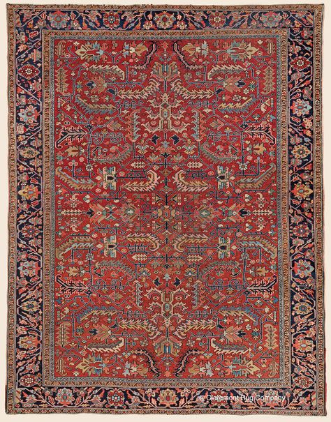 This is a fine quality version of an early 20th century Persian Heriz Carpet with Madder red reserve Antique Rugs Persian Carpet, Rugs Persian, Heriz Rug, Persian Carpets, Rug Guide, Heriz Rugs, Antique Persian Rug, Rug Company, Antique Carpets